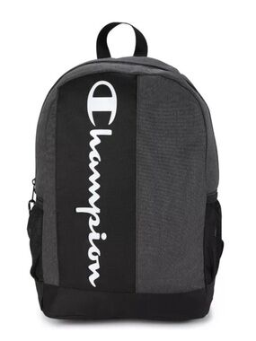 Champion Black Backpack with White Script Logo NEW